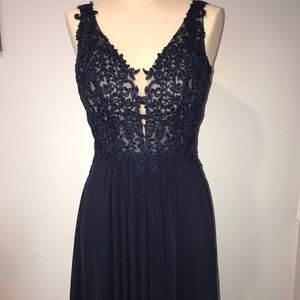 Faviana Navy blue semi-formal dress